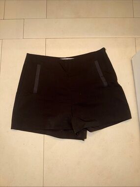 Zara Black High-Waist Tailored Shorts